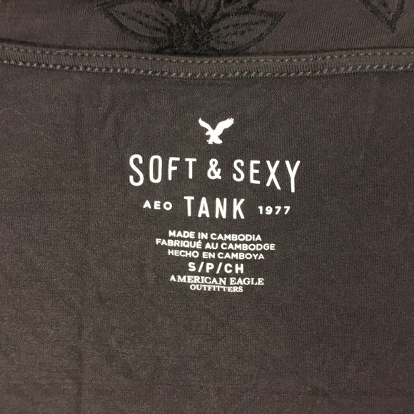 American Eagle *Halter* Top with Floral Mesh Trim - Picture 7 of 7